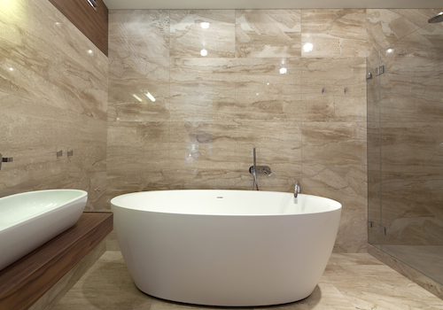 La decoración con mármol de alta gama es clave en baños de diseño